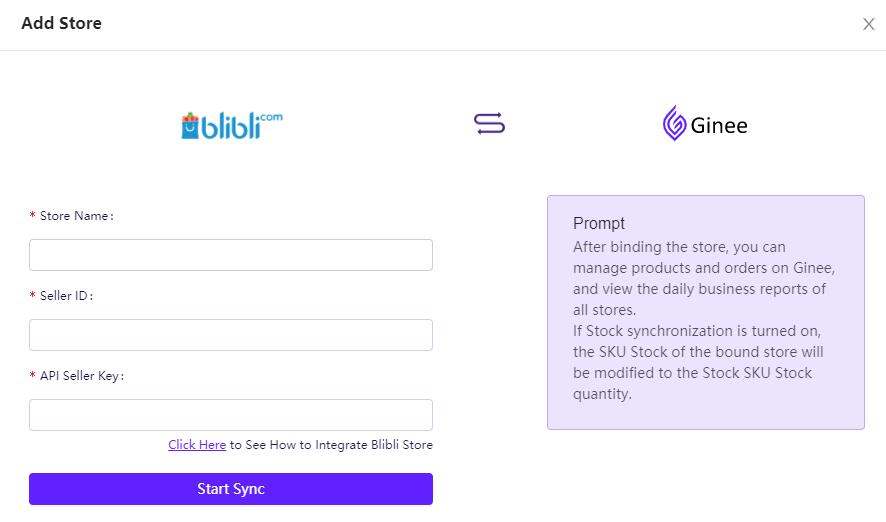 How to Integrate Blibli to Ginee - Ginee Insight