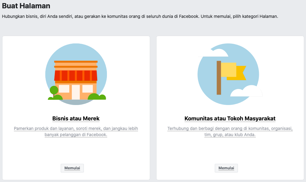 buat halaman fb